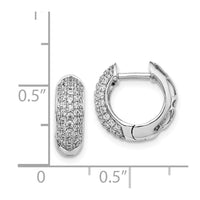 14k White Gold Diamond Earrings ,