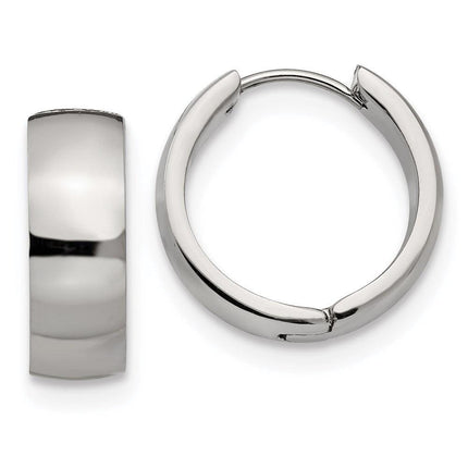 Stainless Steel Hinged Hoop Earrings ,
