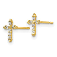Madi K Kid's 14k CZ Cross Post Earrings ,