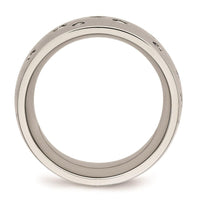 Stainless Steel Polished CZ Ring ,