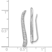 14k White Gold Diamond Earrings ,