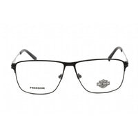 Harley Davidson Unisex Eyeglasses - Matte Black Metal Square Shape Frame | HD9017 002 ,