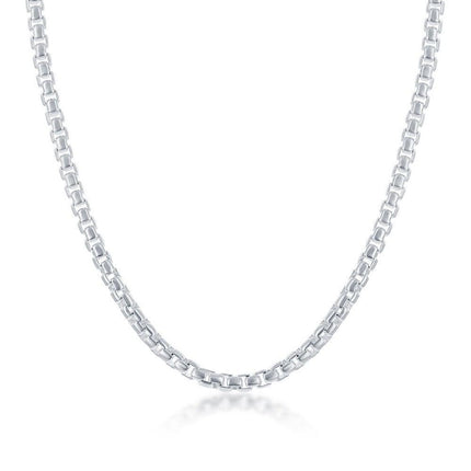 Sterling Silver Round Box Chain, 16" ,