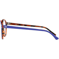 Ray Ban Men's Eyeglasses - Violet Havana Orange Round Frame | 0RX7118-5716-48-19-140 ,