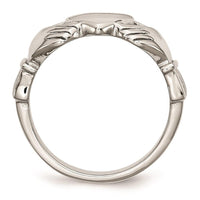 Stainless Steel Polished Claddagh Ring ,