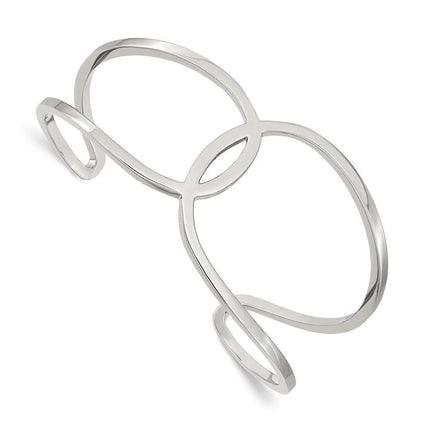 Stainless Steel Polished Cuff Bangle ,