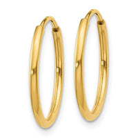 14k 1.25mm Endless Hoop Earring ,