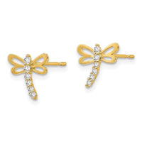 Madi K Kid's 14k CZ Dragonfly Post Earrings ,