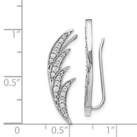 14k White Gold Diamond Earrings ,