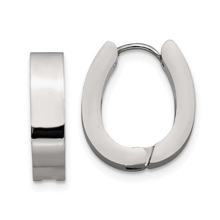 Stainless Steel Hinged Hoop Earrings ,