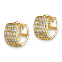 Madi K Kid's 14k CZ Hinged Hoop Earrings ,