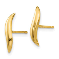 14k Polished Fancy Post Earrings ,