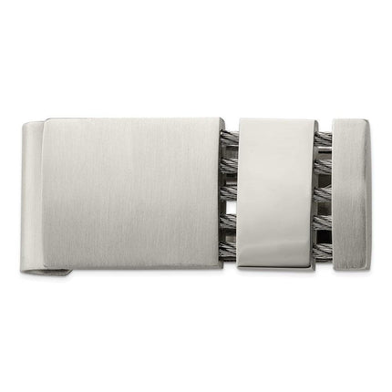 Stainless Steel Brushed and Polished Money Clip ,