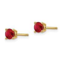 14k Ruby Post Earrings ,