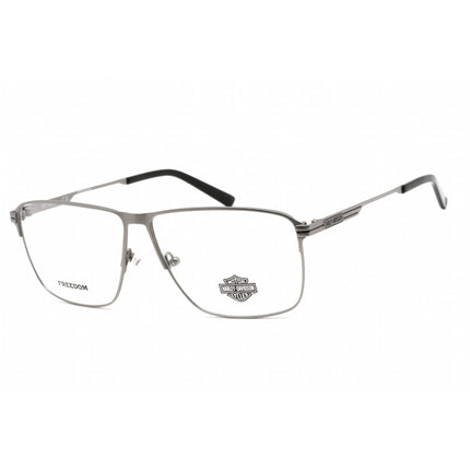 Harley Davidson Unisex Eyeglasses - Matte Gunmetal Metal Square Frame | HD9017 009 ,