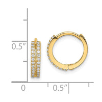 Madi K Kid's 14k CZ Hinged Hoop Earrings ,