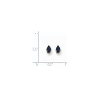 14k White Gold Sapphire Earrings ,
