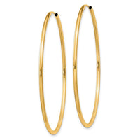 14k 1.5mm Polished Round Endless Hoop Earrings ,