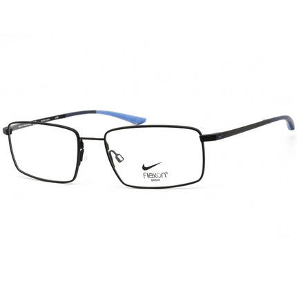 Nike Unisex Eyeglasses - Satin Black/Midnight Navy Rectangular Frame | NIKE 4305 008 ,