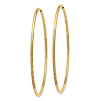 14k 1.25mm Diamond-cut Endless Hoop Earring ,
