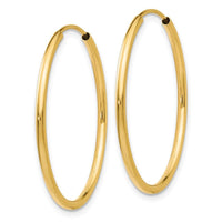 14k 1.5mm Polished Round Endless Hoop Earrings ,