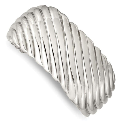 Stainless Steel Polished Cuff Bangle ,