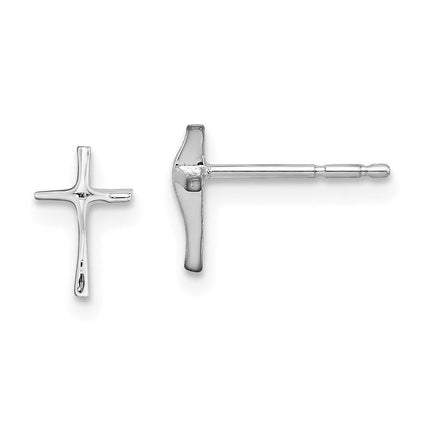 Madi K Kid's 14k White Gold Cross Post Earrings ,