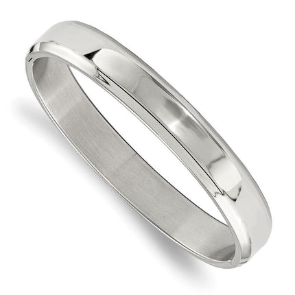 Stainless Steel Polished Hinged Bangle ,
