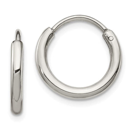 Stainless Steel Polished 2.00mm Endless Hoop Earrings ,