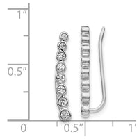 14k White Gold Diamond Earrings ,