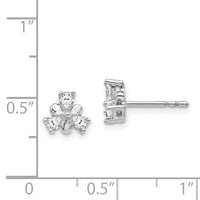 14k White Gold Diamond Earrings ,