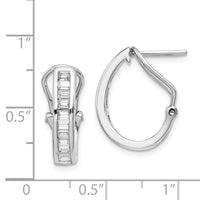 14k White Gold Diamond Earrings ,