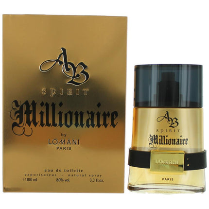 AB Spirit Millionaire by Lomani, 3.3 oz Eau De Toilette Spray for Men ,