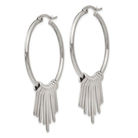 Stainless Steel Polished Hoop Earrings ,