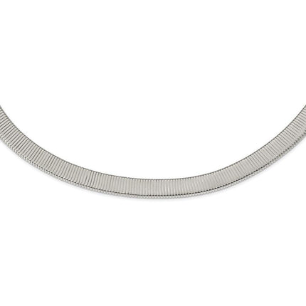 Stainless Steel Polished and Textured Necklace ,