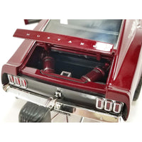 Acme 1/18 Diecast Model Car - 1969 Ford Mustang BOSS 429 Gasser Dark Red Metallic ,
