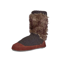 Acorn Kid's Slouch Boot Slippers - Comfort Charcoal Faux Fur, K8/9 | A18703ADS8-9 ,