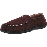 Acorn Men's Crafted Moc Slippers - Suede and Faux Wool, Walnut, Large | A19016WALML ,