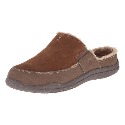 Acorn Men's Slipper - Wearabout Slide with FirmCore Chocolate Suede | A10124 ,