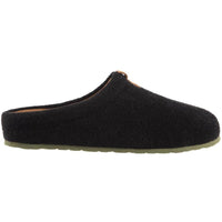 Acorn Men’s Slippers - Algae Infused Wool Comfort Black Wool, Medium | A19023BLKMM ,