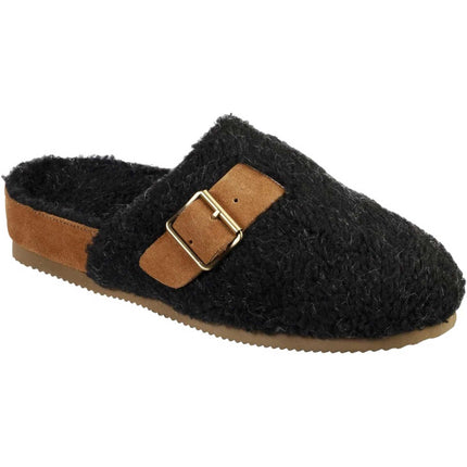 Acorn Women's Clog - Ela Cozy Recycled Berber Upper, Black, Small | A21202BLKWS ,