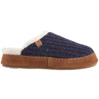 Acorn Women’s Clog - Sustainable Camden Navy Wool Rubber Outsole, M | A20136NBLWM ,