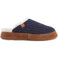 Acorn Women’s Clog - Sustainable Camden Navy Wool Rubber Outsole, S | A20136NBLWS ,
