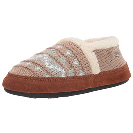 Acorn Women's Moc Slippers - Knit Uppers Cozy, Oatmeal Heather, Medium | A18605NOHWM ,