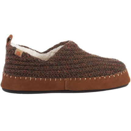 Acorn Women’s Moc Slippers - Sustainable Camden Walnut Wool, Medium | A19019WALWM ,