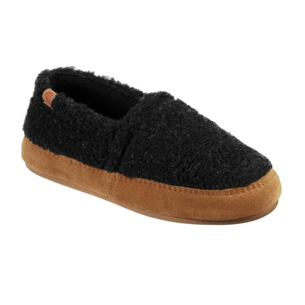 Acorn Women's Moccasin Slipper - Ela Fleece Lining, Black, Small | A21206BLKWS ,