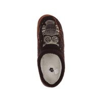 Acorn Women's Mule Slippers - Forest Hoodback, Chocolate Owl, Medium | A10077-CHO-M ,