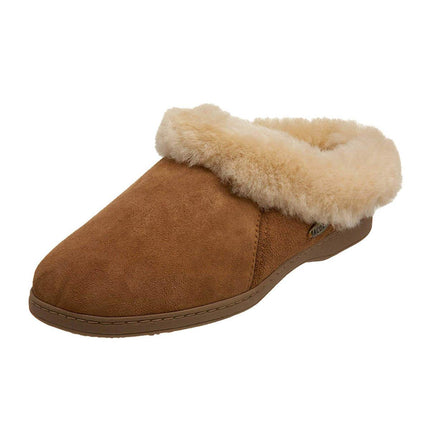 Acorn Women's Slipper - Shearling Ewe Collar Sheepskin Walnut | A10879 ,