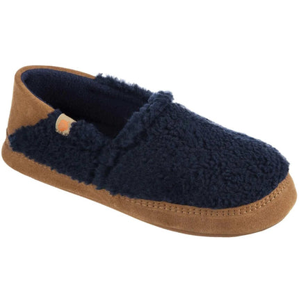 Acorn Women's Slippers - Moc II Navy Popcorn Collapsible Heel, X-Large | A20132NPCWXL ,