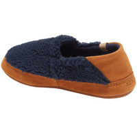 Acorn Women's Slippers - Moc II Navy Popcorn Collapsible Heel, X-Large | A20132NPCWXL ,